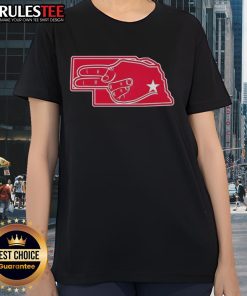 Official Fingers Nebraska Map Ladies Tee featuring a stylish design showcasing Nebraska's unique geography and landmarks.