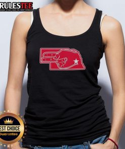 Official Fingers Nebraska Map Tank Top featuring a detailed graphic of Nebraska's map, perfect for state pride.