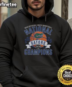 Official Florida Gators 2025 NCAA Men's Basketball National Champions vintage hoodie showcasing team pride.