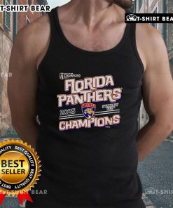 Official Florida Panthers 2025 Stanley Cup Champions tank top featuring team logo and vibrant colors.
