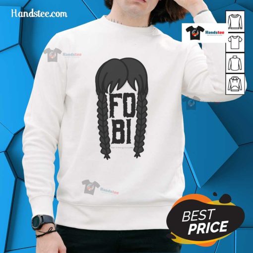Official FOBI Fear Of Being Included Wednesday Addams Sweatshirt featuring iconic design and cozy fit for fans.