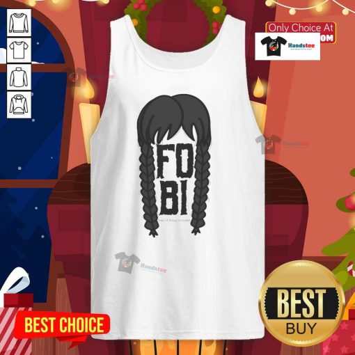 Official FOBI Fear Of Being Included Wednesday Addams tank top featuring unique design and stylish graphic for fans.