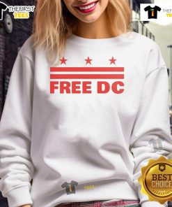 Official Free DC Logo Stars Sweatshirt featuring a bold logo and star design on a stylish, comfortable fabric.