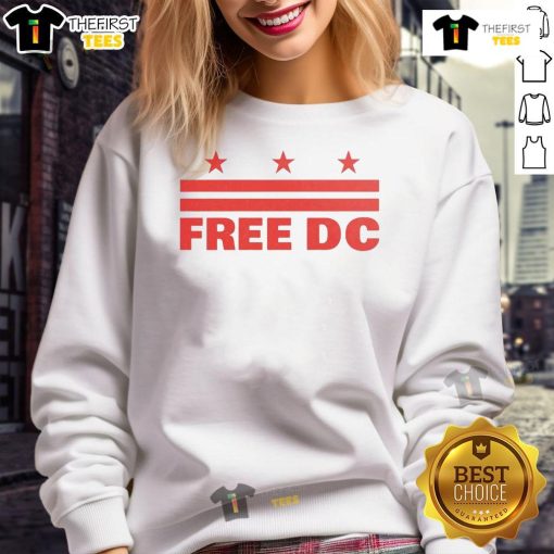 Official Free DC Logo Stars Sweatshirt featuring a bold logo and star design on a stylish, comfortable fabric.