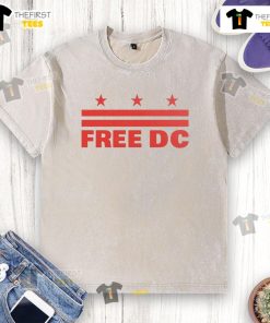Official Free DC Logo Stars Washed T-Shirt featuring a vintage design and star graphics for casual wear.