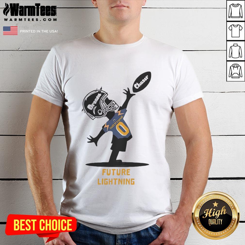 Official Future Lightning Dream Chaser Class Of Legends T Shirt Official Future Lightning Dream Chaser Class Of Legends T-Shirt featuring vibrant graphics and bold text design.