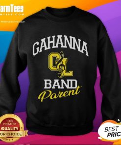Alt Text: Official Gahanna Band Parent triblend logo sweatshirt in navy blue, showcasing school spirit and support for the band.