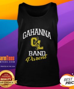 Alt Text: Official Gahanna Band Parent Triblend Logo Tank Top showcasing vibrant design for proud band supporters.