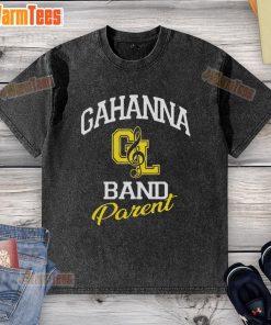 Official Gahanna Band Parent triblend logo washed t-shirt, featuring a stylish design for band supporters.