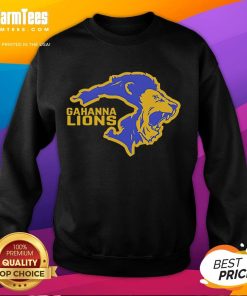 Alt Text: Official Gahanna Double Lion Logo Sweatshirt featuring vibrant colors and a bold design, perfect for fans and alumni.
