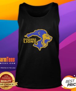 Gahanna Double Lion Logo Tank Top featuring the official design and vibrant colors for stylish summer wear.