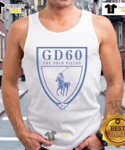 Alt Text: Official GD60 The Polo Fields Logo Tank Top featuring a stylish design perfect for casual wear and outdoor activities.