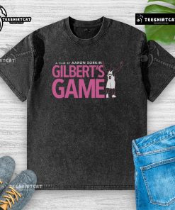 Official Gilberts Game Washed T-Shirt in soft cotton, featuring a relaxed fit and vintage logo design for casual wear.