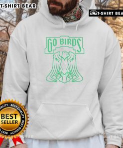 Alt Text: Official Go Birds Bell Philadelphia Football Hoodie in green, showcasing team spirit and style for Eagles fans.