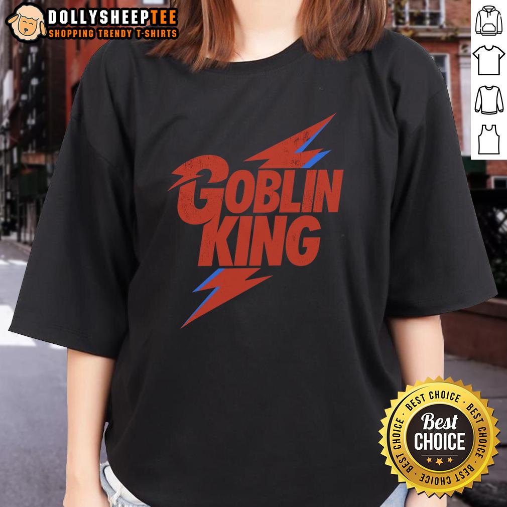 Official Goblin King Ladies Tee Official Goblin King Ladies Tee featuring a stylish design and vibrant colors, perfect for fans of the classic fantasy film.
