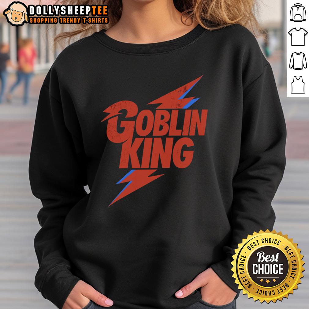 Official Goblin King Sweatshirt Official Goblin King sweatshirt featuring a stylish design, perfect for fans of fantasy and unique apparel.