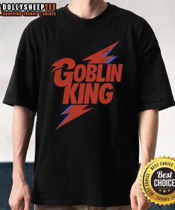Official Goblin King T-Shirt featuring a vibrant design inspired by the classic fantasy film, perfect for fans and collectors.