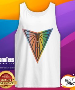 Official Golden State Valkyries WNBA Pride Logo Tank Top featuring vibrant colors and team branding for fans.