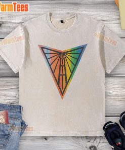 Alt Text: Official Golden State Valkyries WNBA Pride Logo washed t-shirt featuring vibrant colors and unique design.