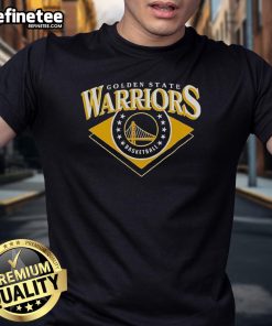 Alt Text: Official Golden State Warriors NBA T-Shirt featuring team logo and colors, perfect for fans and game day attire.