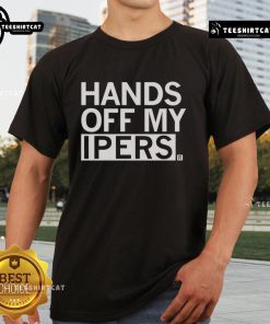 Official Hands Off My Ipers T-Shirt featuring bold text design on a vibrant background, perfect for casual wear.
