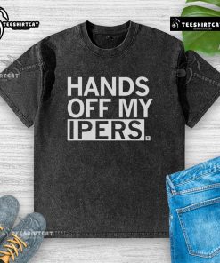 Official Hands Off My IPERS Washed T-Shirt featuring a stylish design for IPERS supporters, perfect for casual wear.