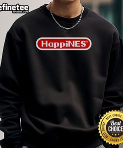 Official HappyNES X Nintendo Logo Sweatshirt featuring vibrant graphics and a stylish design for retro gaming fans.