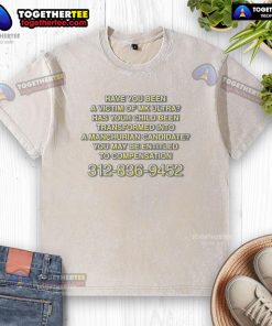 Official 'Have You Been A Victim Of MK-Ultra' washed t-shirt featuring bold text design on a casual, vintage-style shirt.