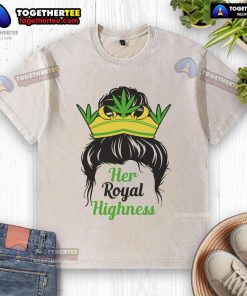 Official Her Royal Highness washed t-shirt featuring a stylish design for royal fans and fashion enthusiasts.