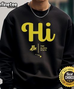 Alt Text: Official Hi-808allday Aloha State Sweatshirt in vibrant colors, perfect for casual wear and showcasing Hawaiian pride.