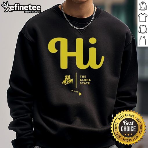 Alt Text: Official Hi-808allday Aloha State Sweatshirt in vibrant colors, perfect for casual wear and showcasing Hawaiian pride.