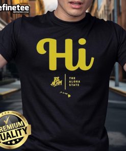 Official Hi 808Allday The Aloha State T-Shirt showcasing vibrant design with Hawaiian themes, perfect for island vibes.