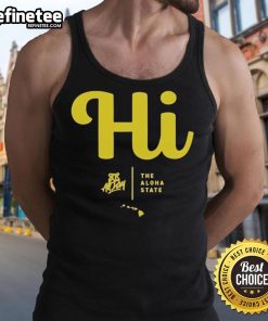 Alt Text: Official Hi 808 All Day Aloha State Tank Top featuring vibrant Hawaiian design and comfortable fit for summer wear.