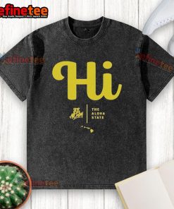 Official Hi 808 All Day Aloha State washed t-shirt featuring a relaxed fit and vibrant Hawaiian-inspired design.