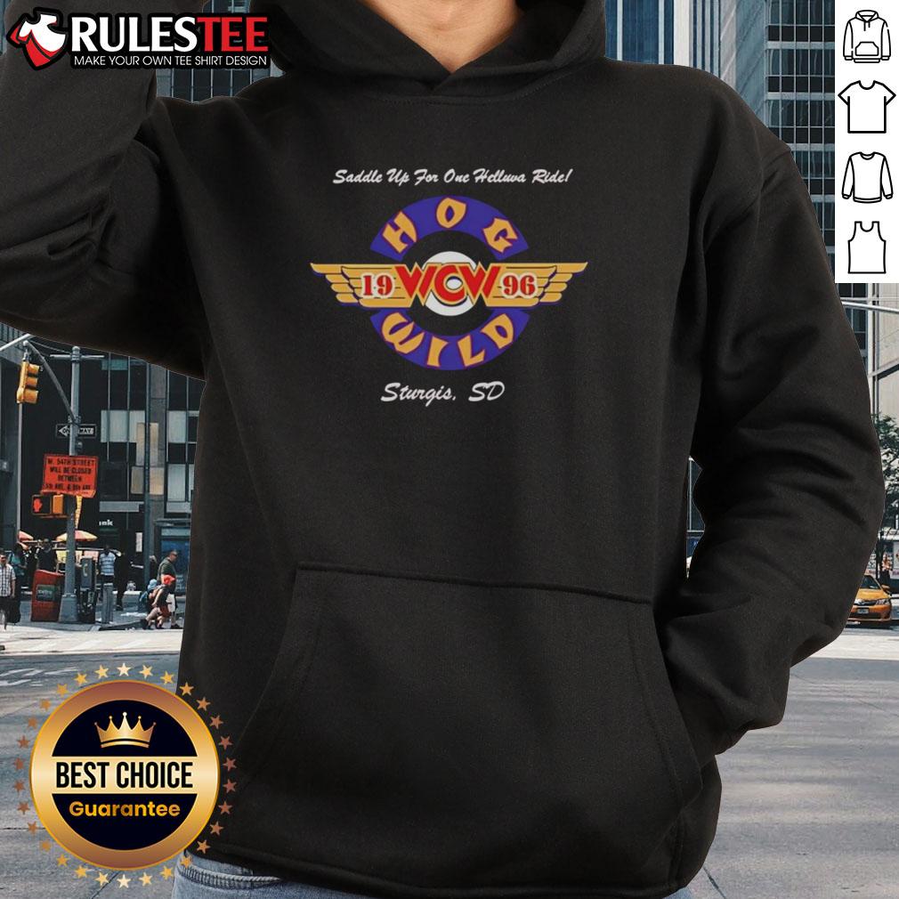 Official Hog Wild Saddle Up For One Helluva Ride 1996 Hoodie Official Hog Wild Saddle Up For One Helluva Ride 1996 Hoodie featuring vibrant graphics and classic design.