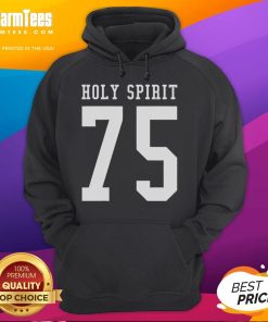 Official Holy Spirit 75 Hoodie in black, featuring a bold logo and comfortable fit, perfect for casual wear.