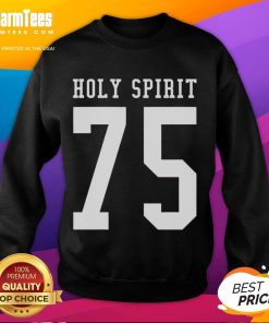 Official Holy Spirit 75 Sweatshirt in navy blue, featuring a stylish design perfect for casual wear and spiritual gatherings.