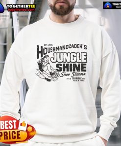 Official Houshmandzadeh's Jungle Shine Shoe Shiners sweatshirt, established 2005, featuring unique design and vibrant colors.