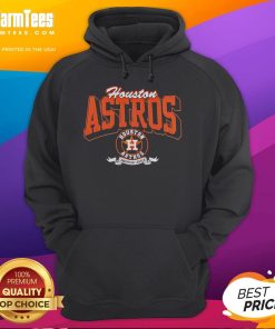 Official Houston Astros Team Badge on an American League hoodie, showcasing team pride and sportswear style.