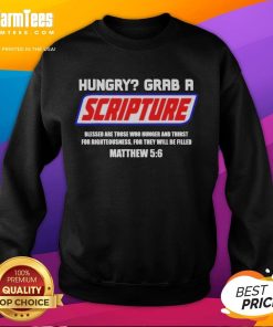 Official Hungry Grab A Scripture Christian Sweatshirt in vibrant colors, perfect for faith-inspired casual wear.