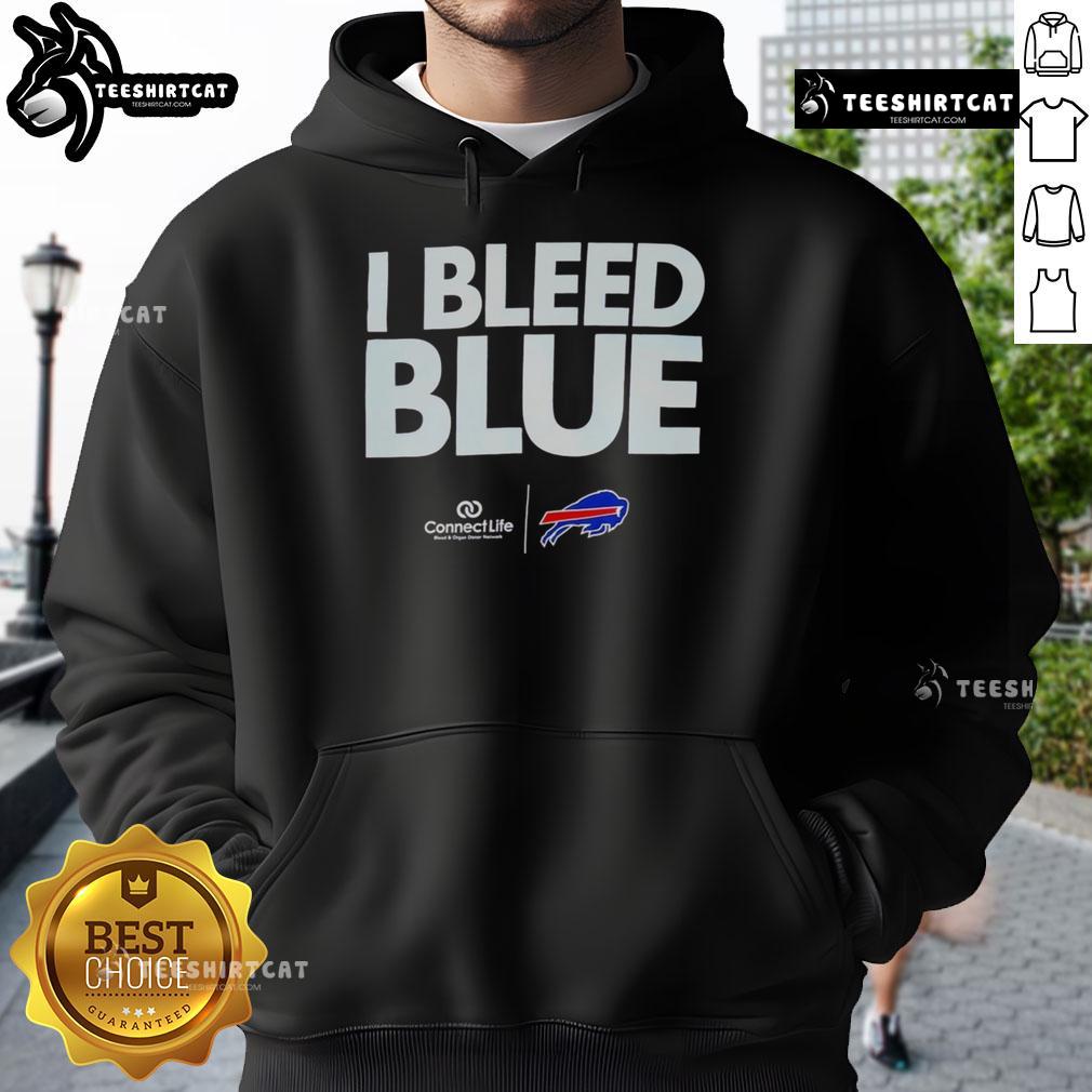 Official I Bleed Blue Buffalo Bills Logo Hoodie Alt Text: Official I Bleed Blue Buffalo Bills Logo Hoodie featuring vibrant team colors and logo, perfect for fans.