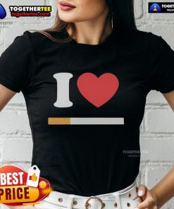 Official I Love Cigarette Ladies Tee in stylish design, perfect for casual outings and expressing love for smoking culture.