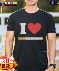 Official I Love Cigarette T-Shirt featuring bold graphics and a stylish design for cigarette enthusiasts.