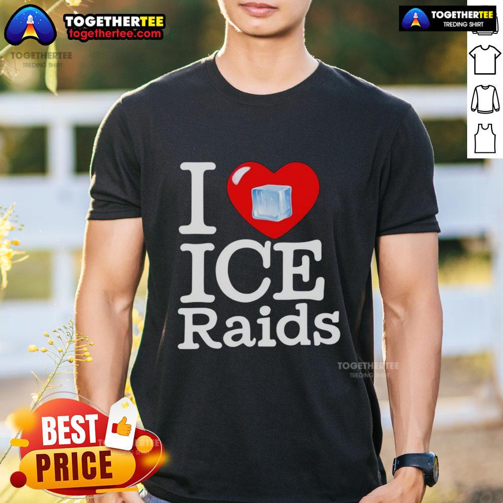 Official I Love Ice Raids T Shirt Official I Love Ice Raids T-Shirt featuring a bold design perfect for ice raid enthusiasts and fans.