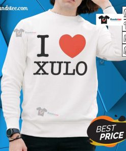 Official I Love Xulo Sweatshirt featuring a stylish design, perfect for casual wear and showcasing your love for Xulo.
