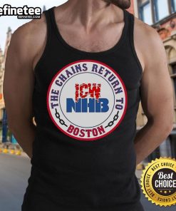Alt Text: Official ICWNHB The Chains Return To Boston tank top featuring vibrant design and stylish fit for fans.
