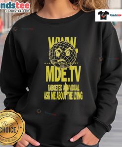 Official Illegal Broadcast Sweatshirt in black, featuring bold graphic design, perfect for casual streetwear style.