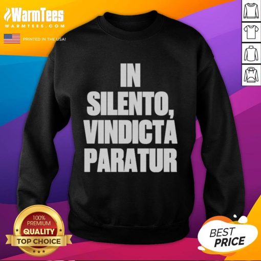 Alt Text: Official In Silento Vindicta Paratur Sweatshirt featuring a stylish design and vibrant colors for casual wear.