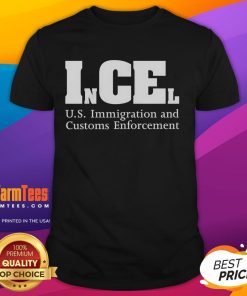 Official Incel U.S. Immigration and Customs Enforcement T-Shirt featuring the ICE logo and unique design for fans.