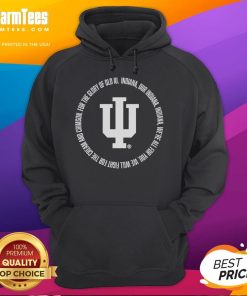 Official Indiana Hoosiers University basketball logo hoodie featuring vibrant colors and classic design.